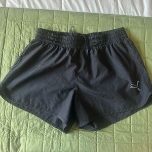 Puma Black Athletic Shorts Lightweight Breathable